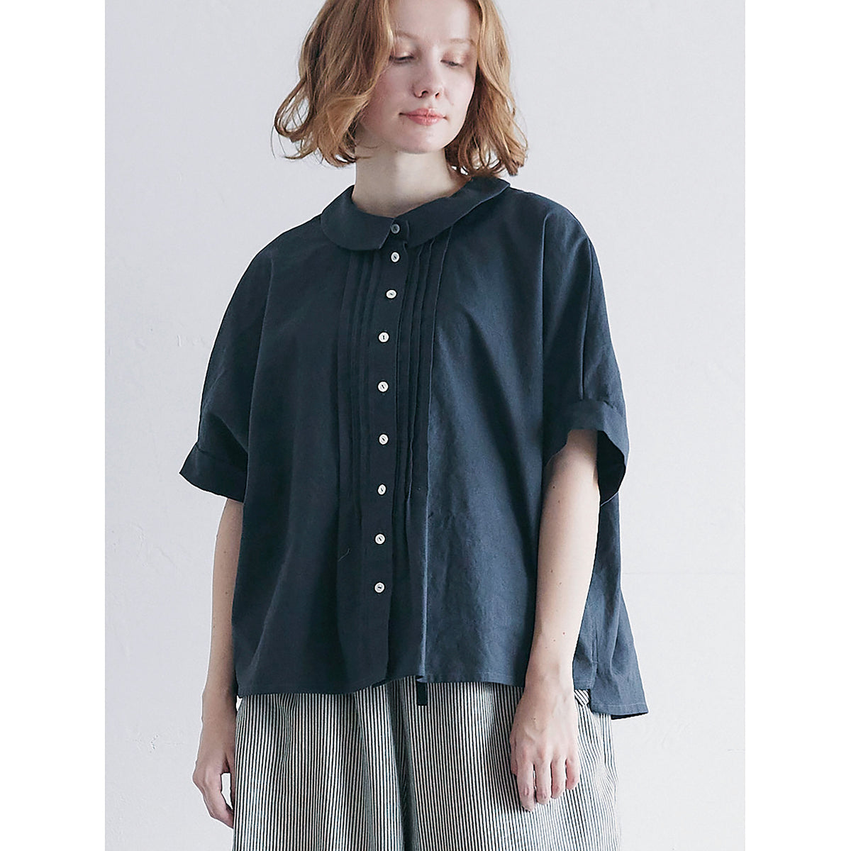 【美品】magali　マガリ　フレンチリネン　コットンリネン　ピッタンクブラウス MAGALI フレンチリネン・コットン・ピンタックブラウス – SAKURA