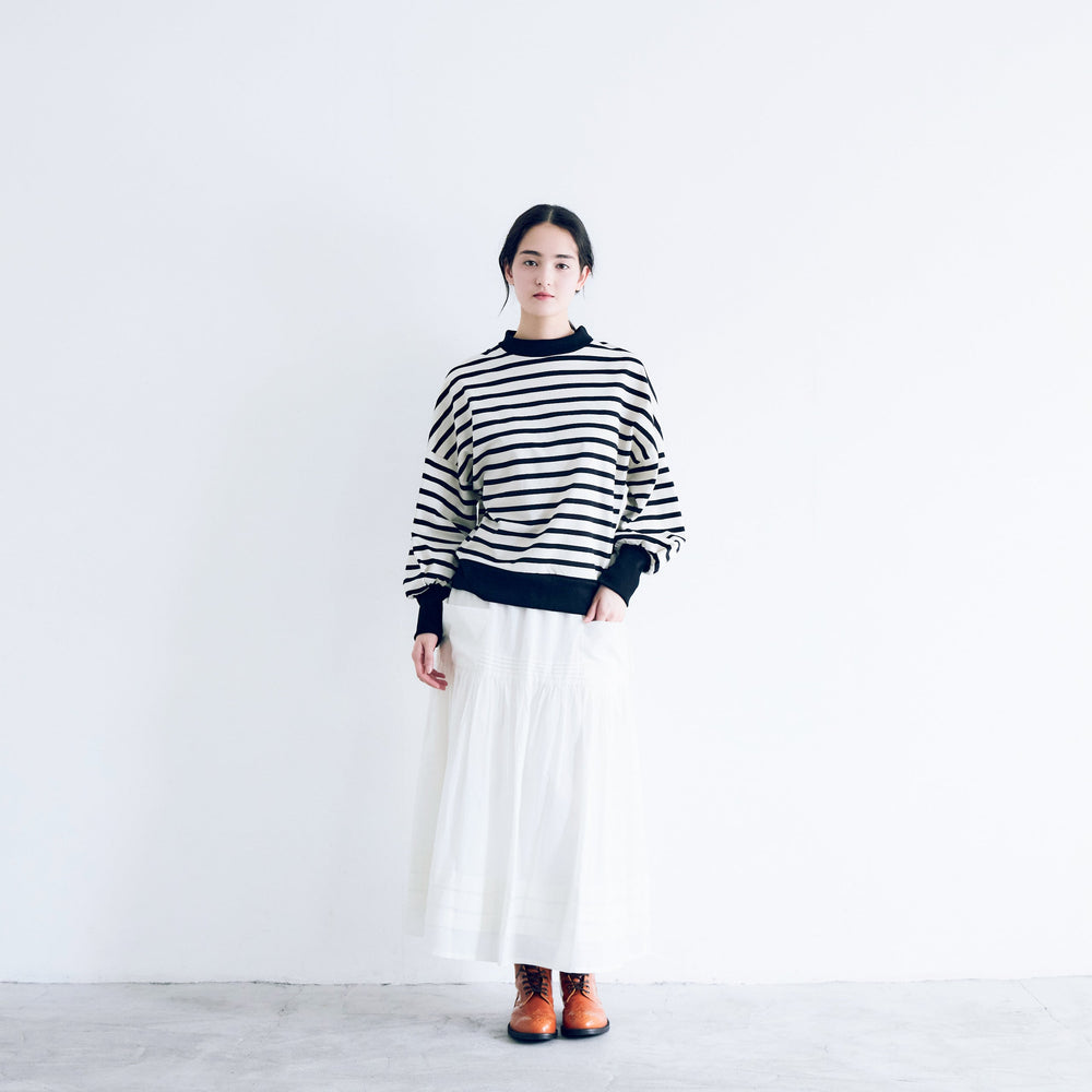 MAGALI 　ハイゲージコットン・バスクボーダーカットソー